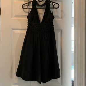 FRENCH CONNECTION Black Silk Evening Dress